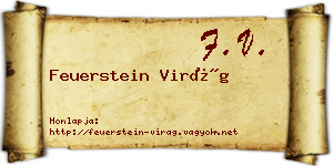 Feuerstein Virág névjegykártya
